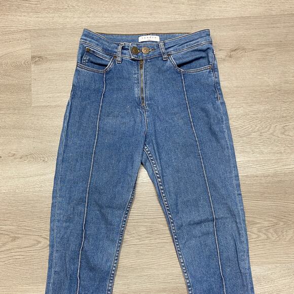 Sandro Paris Tobby Visible Seam Skinny Jeans Women's 28 Minimalist Casual - Picture 2 of 12